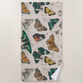 Serviette De Plage Illustration de papillon antique : 1820 Orfèvre (Devant)