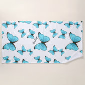 Serviette De Plage Illustration de papillons Morpho (Devant)