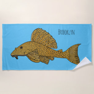 Serviette De Plage Illustration de poisson Pleco