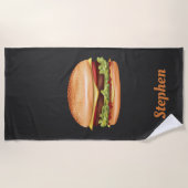 Serviette De Plage Illustration de restauration rapide Hamburger avec (Devant)