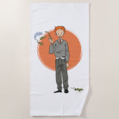 Serviette De Plage Illustration de Ron Weasley "Eat Slugs" (Devant)