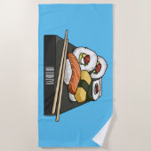 Serviette De Plage Illustration de sushi (Devant)