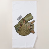 Serviette De Plage Illustration de Tarsier (Devant)