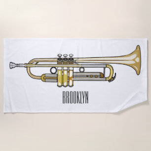 Serviette De Plage Illustration de trompette