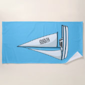Serviette De Plage Illustration de voilier (Devant)