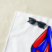 Serviette De Plage Illustration de voiture de course professionnelle (En situation)