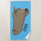 Serviette De Plage Illustration de Walrus (Devant)