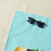 Serviette De Plage Illustration De Yummy Hamburger Sur Blue (En situation)