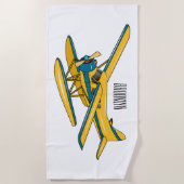 Serviette De Plage Illustration d'hydravion (Devant)