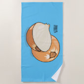 Serviette De Plage Illustration d'oignon (Devant)