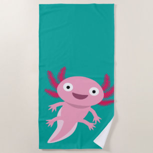 Serviette De Plage Illustration drôle Axolotl