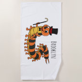 Serviette De Plage Illustration drôle de dessin animé centipede (Devant)
