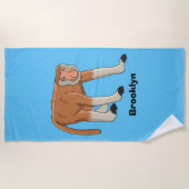 Serviette De Plage Illustration drôle de singe proboscis (Devant)