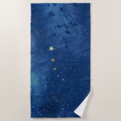 Serviette De Plage Illustration du ciel étoilé (Devant)