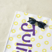 Serviette De Plage Illustration du colibri et de l'abeille (En situation)