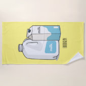 Serviette De Plage Illustration du lait (Devant)