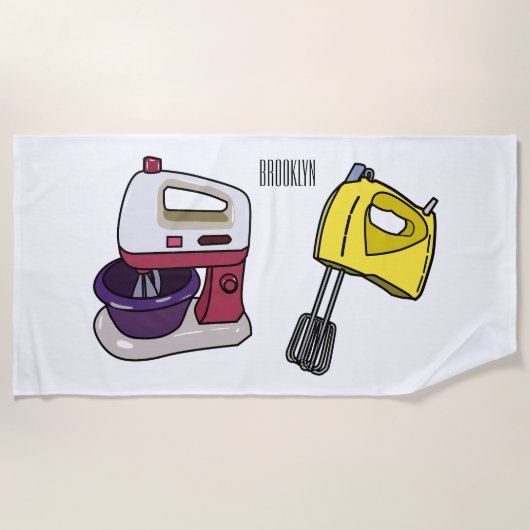 Serviette De Plage Illustration du mixer (Devant)
