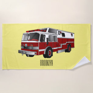 Serviette De Plage Illustration du moteur à incendie