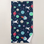 Serviette De Plage Illustration du Motif spatial (Devant)