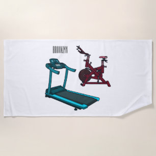 Serviette De Plage Illustration du tapis roulant et de la bande dessi