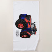 Serviette De Plage Illustration du tracteur (Devant)