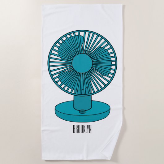 Serviette De Plage Illustration du ventilateur (Devant)