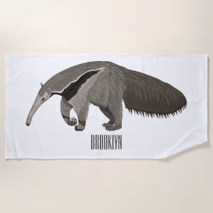 Serviette De Plage Illustration d'un dessin animé d'Anteater