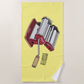 Serviette De Plage Illustration d'un fabricant de pâtes alimentaires (Devant)