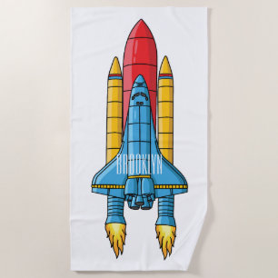 Serviette De Plage Illustration d'un vaisseau de fusées