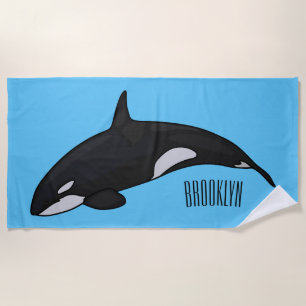 Serviette De Plage Illustration d'une baleine tueuse