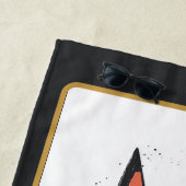 Serviette De Plage Illustration Fière de chat personnalisée (En situation)