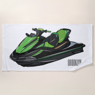 Serviette De Plage Illustration Jet ski
