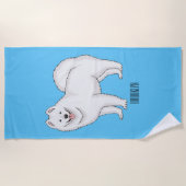 Serviette De Plage Illustration Samoyed dog (Devant)