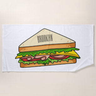 Serviette De Plage Illustration Sandwich