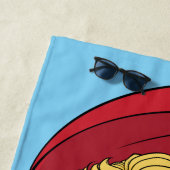 Serviette De Plage Illustration Supergirl volant vers le haut (En situation)