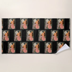 Serviette De Plage Illustration vintage Retro Pin-up Thunder_Cove