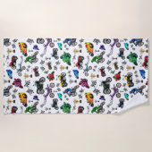 Serviette De Plage Illustrations de moto cool Motif\ (Devant)