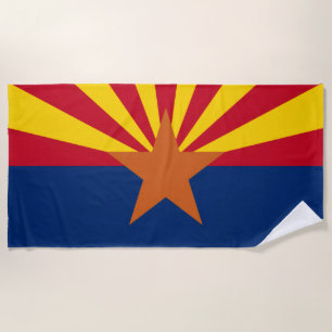Serviette De Plage Image du drapeau de l'État de l'Arizona