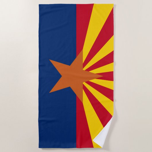 Serviette De Plage Image du drapeau de l'État de l'Arizona (Devant)