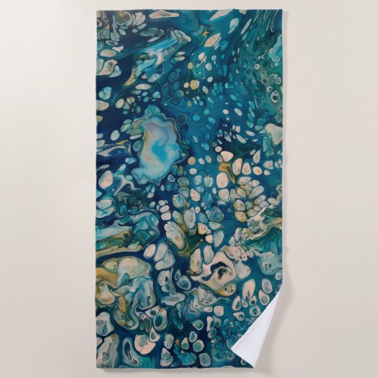 Serviette De Plage Imaginaire Abstrait sous-marin (Devant)