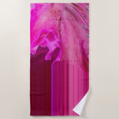 Serviette De Plage Imaginaire Fuchsia - abstrait (Devant)