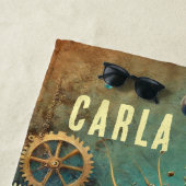 SERVIETTE DE PLAGE IMAGINAIRE WHIMSIQUE STEAMPUNK SEAHORSE (En situation)