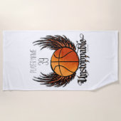 Serviette De Plage Imparable (basket-ball) (Devant)