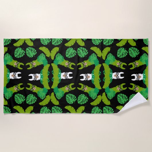 Serviette De Plage Impression à thème Llama (Devant)