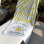 Serviette De Plage Impression citron | Citrus Bachelorette Week-end