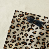 Serviette De Plage Impression d'animal léopard avec fausse feuille no (En situation)