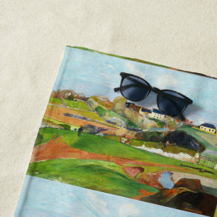 Serviette De Plage Impression d'art vintage de Gauguin, Paysage au Po