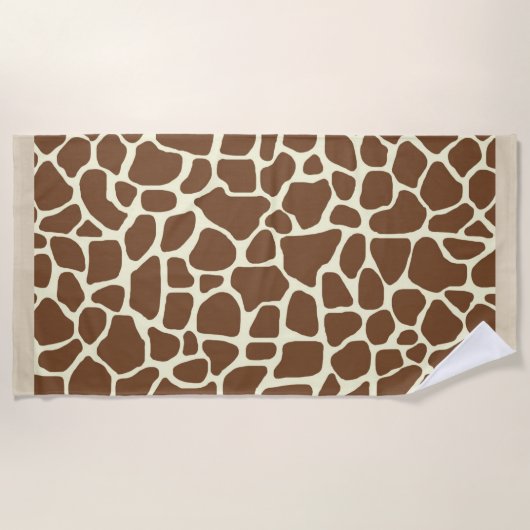 Serviette De Plage Impression de girafe (Devant)