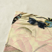 Serviette De Plage Impression de libellules vintages (En situation)
