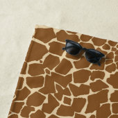 Serviette De Plage Impression de motif de fourrure de girafe (En situation)